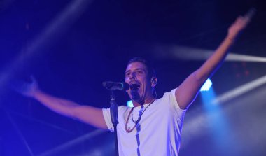 Vicenza, VI, Italia - 5 Eylül 2017: Canlı konser Gabbani