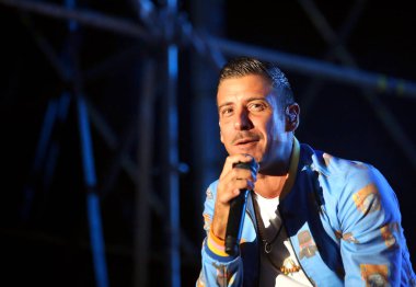 Vicenza, VI, İtalya - 5 Eylül 2017: Gabbani canlı konser 