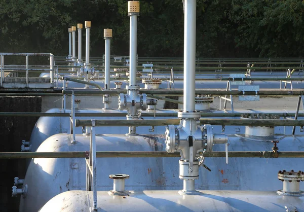 Pressurized tanks for the storage of methane gas — Stock Photo, Image