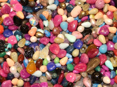 colorful stones for decorations or for creating necklaces clipart