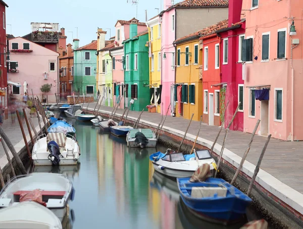 Canal and the colorful houses of the BURANO island near Venice i Stock Photo