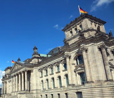 Berlino, B, Almanya - 16 Ağustos 2017: Alman Parlamentosu Sarayı reichstag denilen 