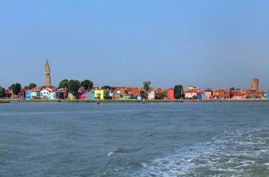 Burano Adası yakınlarında Venedik İtalya