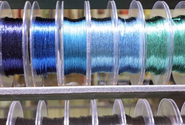 hobi ve terzi sho satışında birçok renk kordon rulo