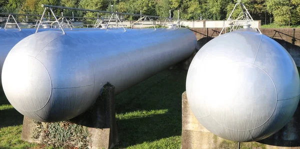 Tanks for the storage of natural gas — Stock Photo, Image