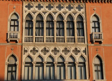 Venedik'te bir antik palace'nın cephe