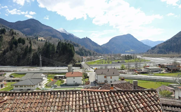 Panorama from a small village in northern italy called Cedarchis — Stock Photo, Image