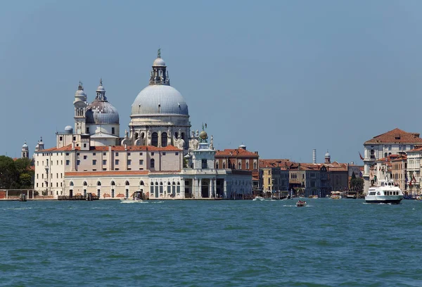 Venice Italy ancient palace called Punta della Dogana and the se — Stock Photo, Image