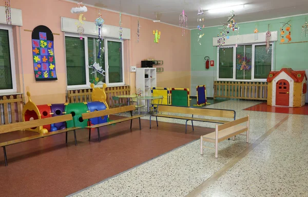 Inside an hall of kindergarten — Stock Photo, Image