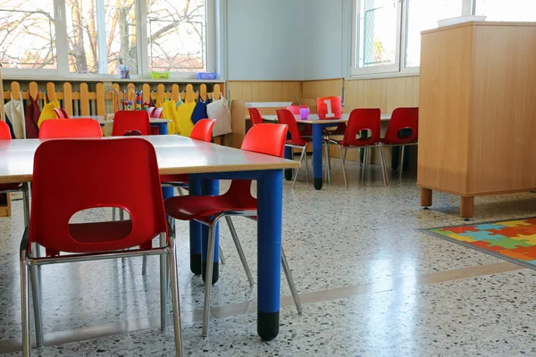 Binnenkant van een klas in de kleuterschool — Stockfoto