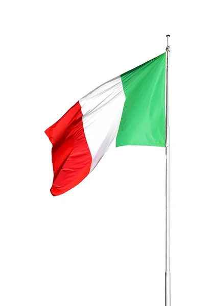 Italienische Flagge auf weiß — Stockfoto