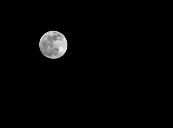 华丽华丽的满月, 你也可以看到陨石坑 — 图库照片