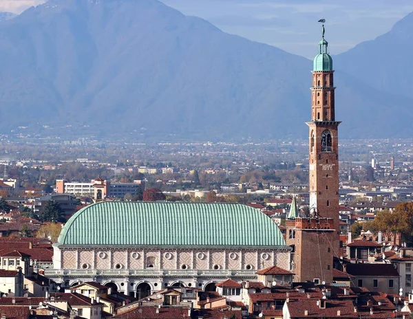 Perfect Panoramic view of Vicenza city in Italy photographed by — Stock Photo, Image