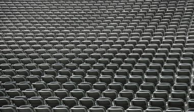 daha önce büyük spor tesisi içinde seyirci olmadan sandalye 