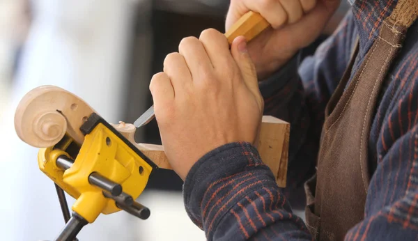 Hand of an expert lure at work — Stock Photo, Image