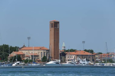 çan kulesi Saint Elena Island of Venedik İtalya ve th tekne