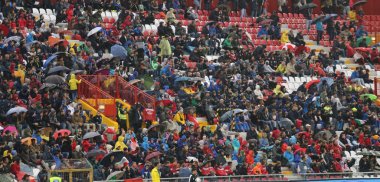 Vicenza, İtalya - 13 Ekim 2015: Uefa 21 yaş altı Şampiyonası Qu