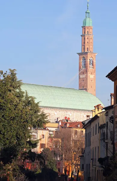 Vicenza Italië het meest beroemde monument genaamd basiliek Palladiaanse — Stockfoto