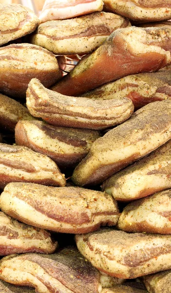 Smoked bacon to prepare special dishes — Stock Photo, Image