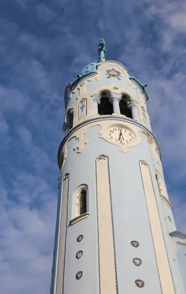 Bratislava, Slovakia - August 18, 2016: Bell tower of Church of — Stock Photo, Image