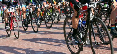 Vicenza, İtalya - 30 Nisan 2017: yarış Bisiklete binme Gran Fondo denilen 