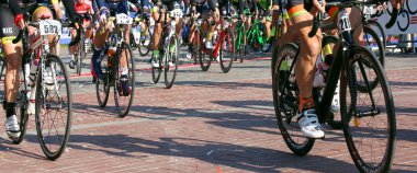 Vicenza, İtalya - 30 Nisan 2017: yarış Bisiklete binme Gran Fondo denilen 