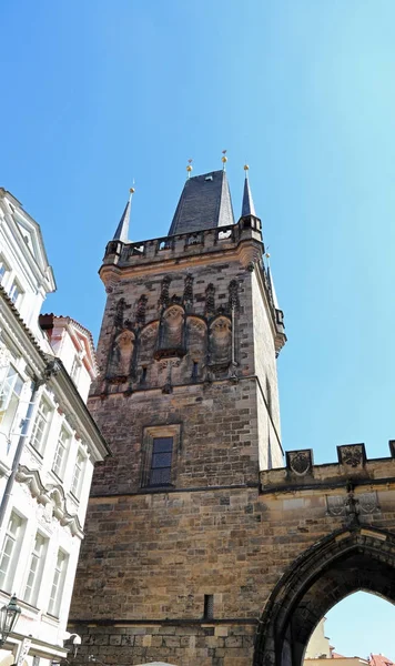 Praga, República Checa - 25 de agosto de 2016: Antiga Torre de Char — Fotografia de Stock