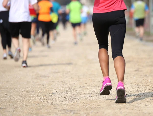 Chica africana durante una carrera — Foto de Stock