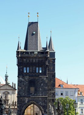 Prague, Çek Cumhuriyeti - 25 Ağustos 2016: antik heykel üzerinde 