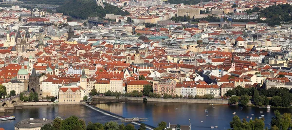 Prague, Czech Republic - August 24, 2016: Panoramic view of City — Stock Photo, Image