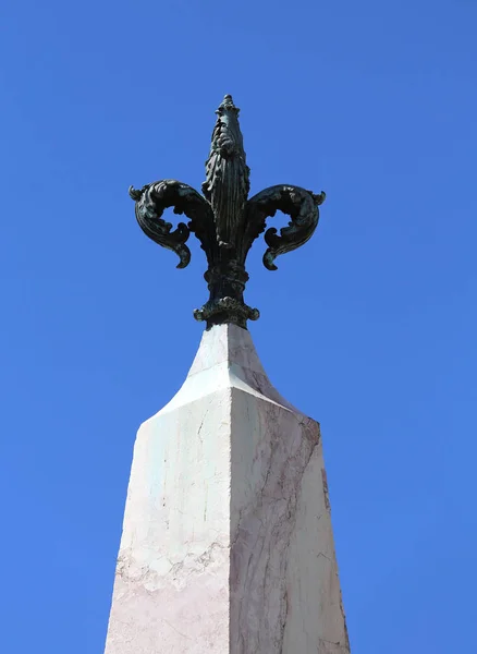 Flor de metal lirio símbolo de la ciudad de Florencia — Foto de Stock