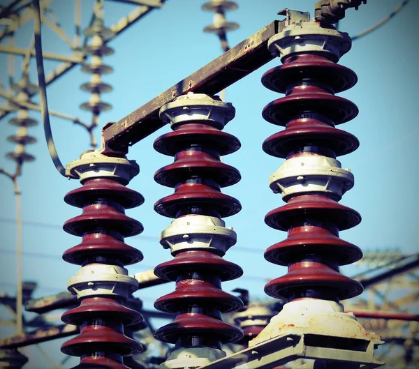 Appareils de commutation électrique de la centrale électrique — Photo