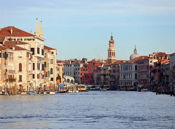 Venice Italy the Grand Canal called CANAL GRANDE in Italian Lang — Stock Photo, Image