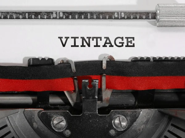 古いタイプライターで書かれた広いテキスト ヴィンテージ — ストック写真