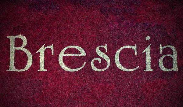 Brescia yazılı bir İtalyan şehir glitter