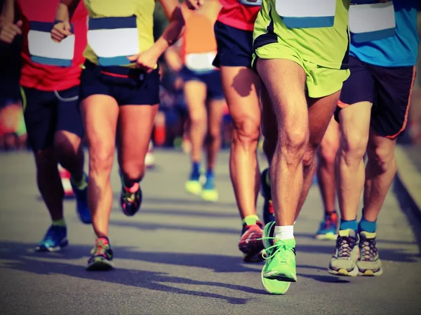 Línea de meta de un maratón con efecto vintage — Foto de Stock