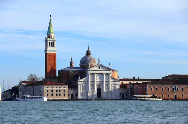 Bell Tower and Church of Saint George  in Venice Italy — Stock Photo, Image