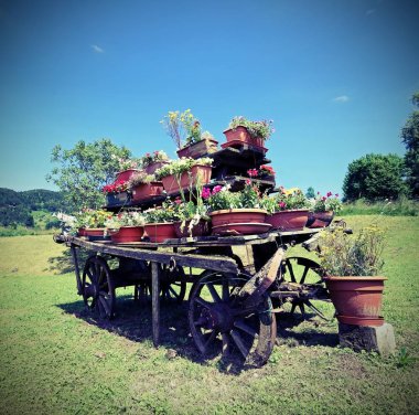 kordonlarla ahşap sepeti