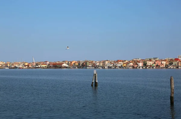 Stad genaamd Sottomarina dicht bij Venetië in Noord-Italië — Stockfoto