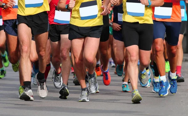 Runners during the marathon — Stock Photo, Image