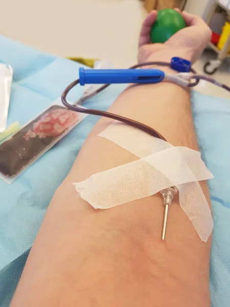 Blodgivning på sjukhus — Stockfoto