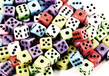 dice to play with very bright effect clipart