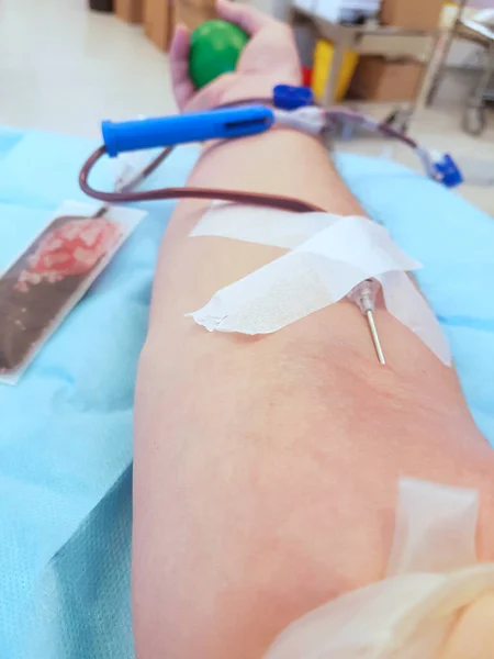 Blodgivning till sjukhuset — Stockfoto