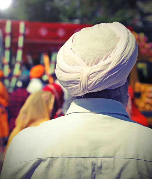 Człowiek z turban z efektu vintage — Zdjęcie stockowe