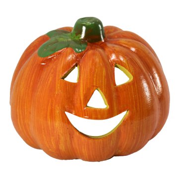 Turuncu halloween balkabağı gülümseyen