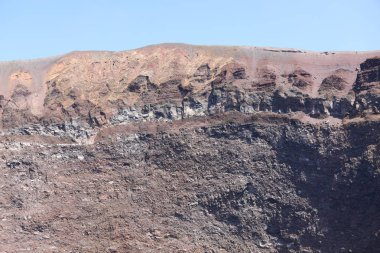 İtalya 'daki Volkan Vezüv' ün panoramik görüntüsü
