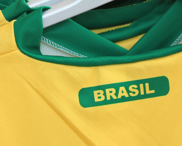 Football t-shirts with the text BRASIL