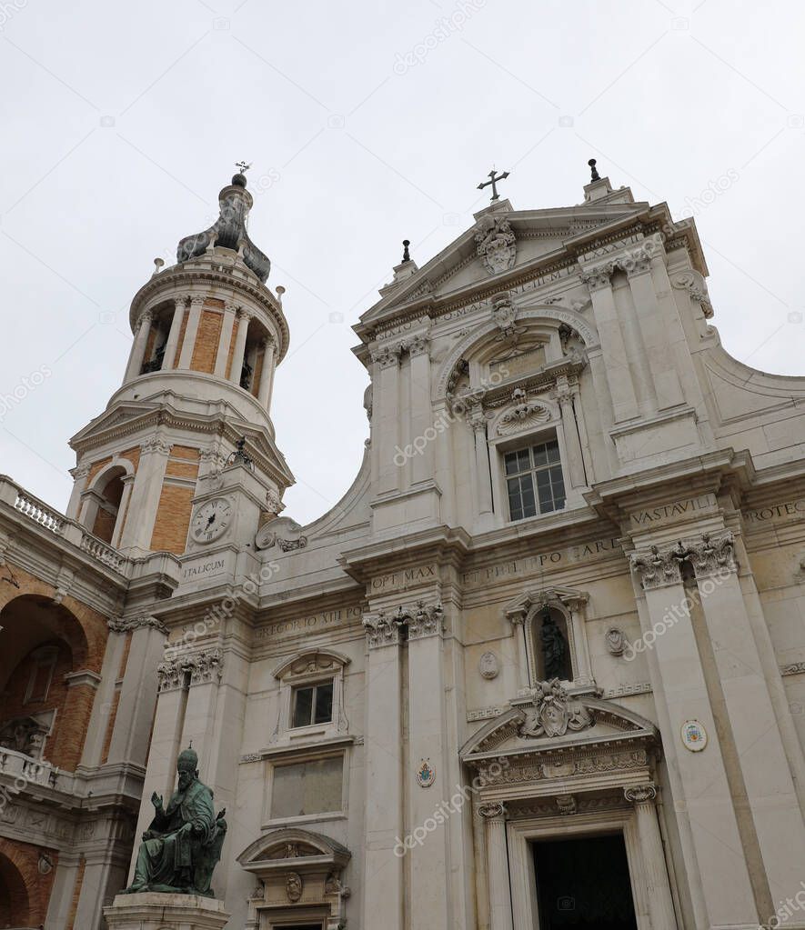 Basilica called Santa Casa in Loreto town in Central Italy
