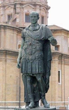 Statue of Jeulius Caesar in Rome clipart
