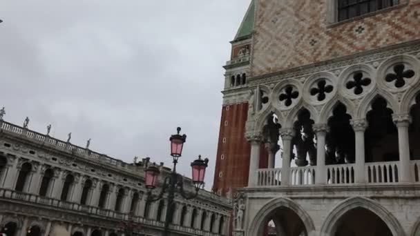 Ducal Palace Venice Italy Winter — ストック動画